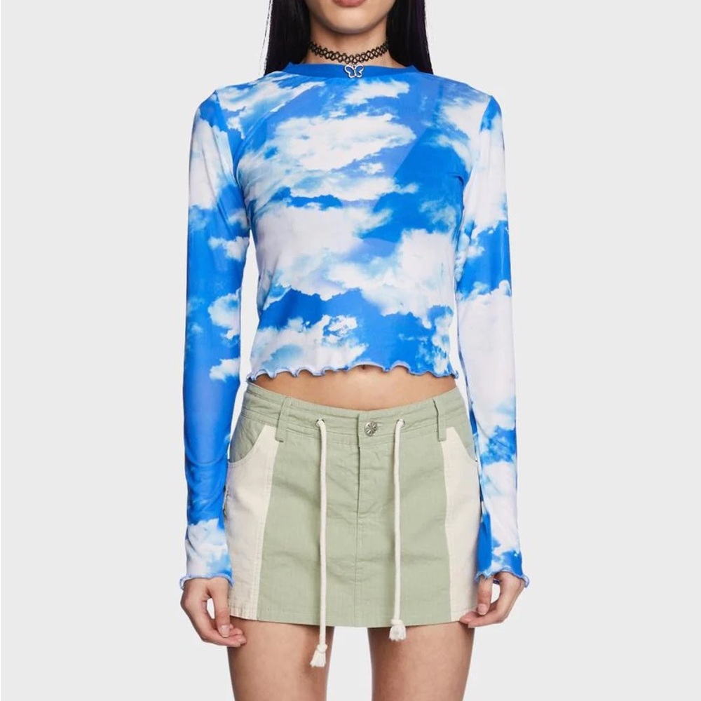 dELiA*s Cloud Mesh Top Size Medium